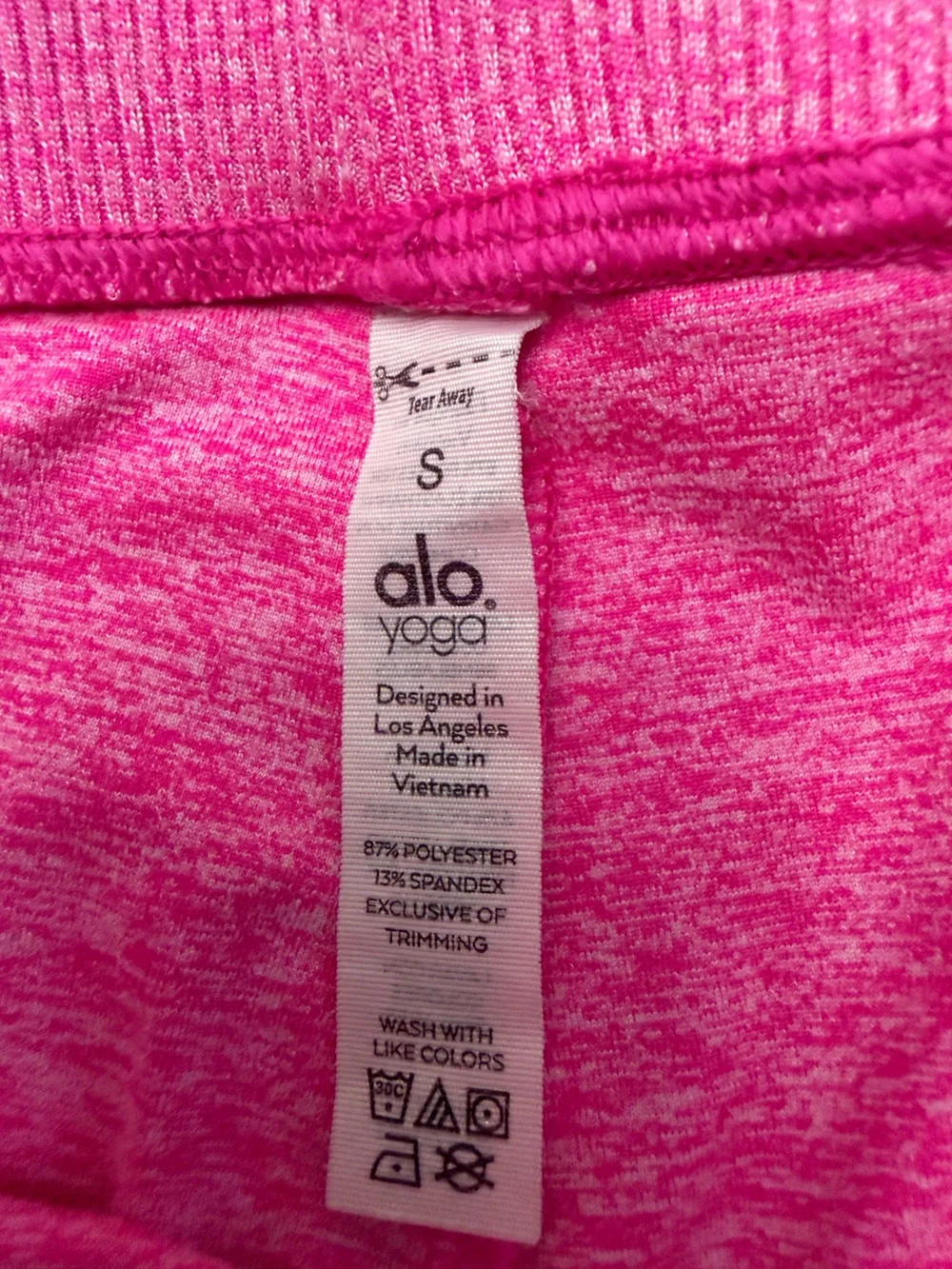 Alo Yoga Womens Small Pink Heathered Cropped Capri Leggings Athletic Workout S - Picture 4 of 7
